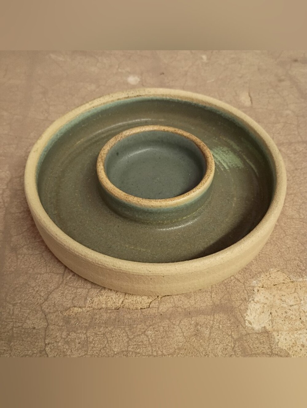 Handmade Ceramic Chip 'n' Dip Bowl